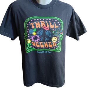 Large Vintage T-shirt Y2K Thrill Seeker Groovy T-Shirt Worlds Of Fun Kansas
